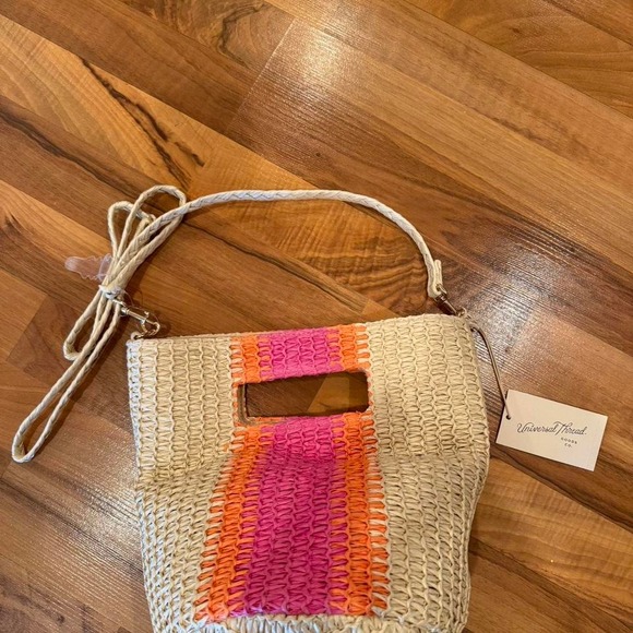 Universal Thread | Bags | Universal Thread Straw Pink Orange Tan Bucket ...